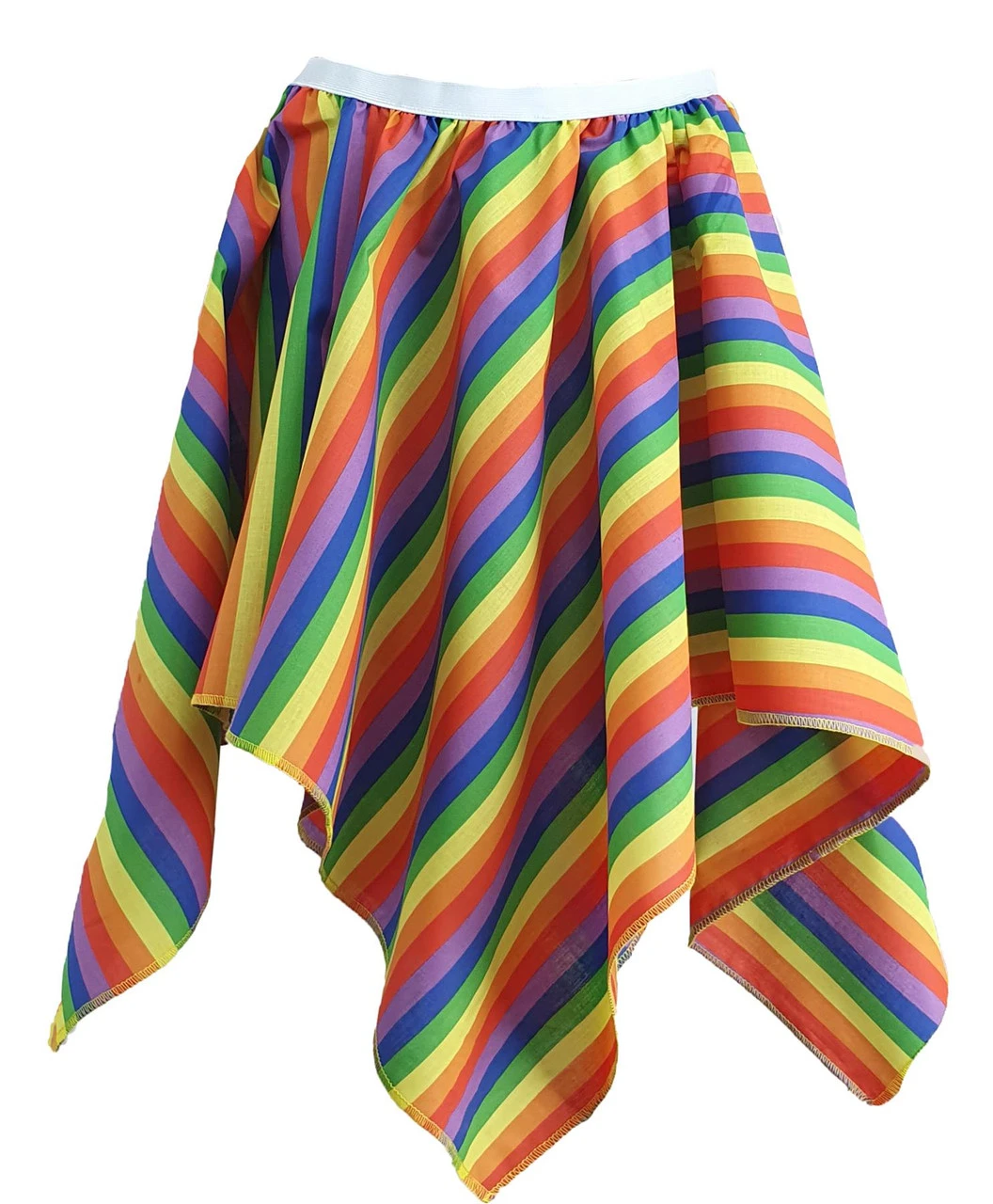 Ladies LGBT Pride Rainbow Stripe Handkerchief Skirt 3 Ladies LGBT Pride Rainbow Stripe Handkerchief Skirt - Image 3