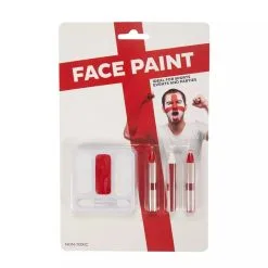 England Supporters Face Paint Red & White Non Toxic Palette Fancy Dress Accessory