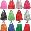Adults 22" Length 1950's 50s Rockerbilly Rock & Roll Skirt & Neck Tie Rock N Roll Fancy Dress (2 Sizes))