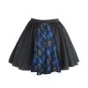 Ladies 15" Blue Hunting Burns Night Scottish Tartan Fancy Dress Panel Skirt