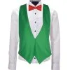 Adults Wales Welsh Cymru National Flag Backless Waistcoat & Bowtie Fancy Dress [2 Sizes]