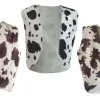 Adults Wild West Western Cowboy Cowgirl Cow Print Waistcoat Fancy Dress [3 Styles]