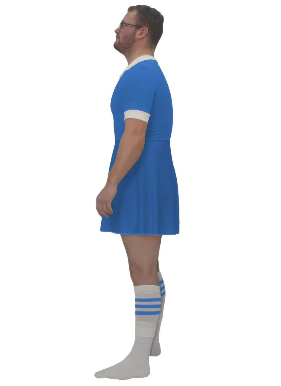 Mens Blue Football Dress Costume Funny Soccer Fancy Dress World Cup UK 4 Mens Blue Football Dress Costume Funny Soccer Fancy Dress World Cup UK - Image 4