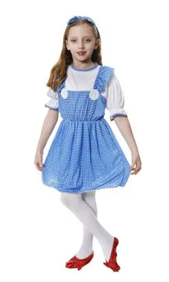 Childrens Country Girl Wizard Of Oz Kids Fancy Dress Childs Dress Costume