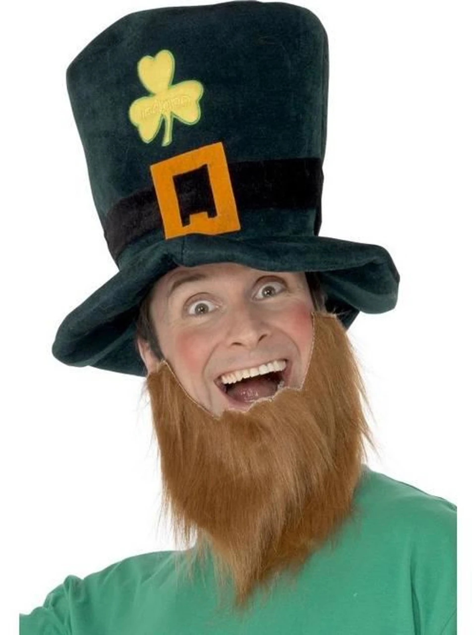 Irish Leprechaun Hat With Ginger Beard St Patricks Day Ireland Fancy Dress 1 Irish Leprechaun Hat With Ginger Beard St Patricks Day Ireland Fancy Dress