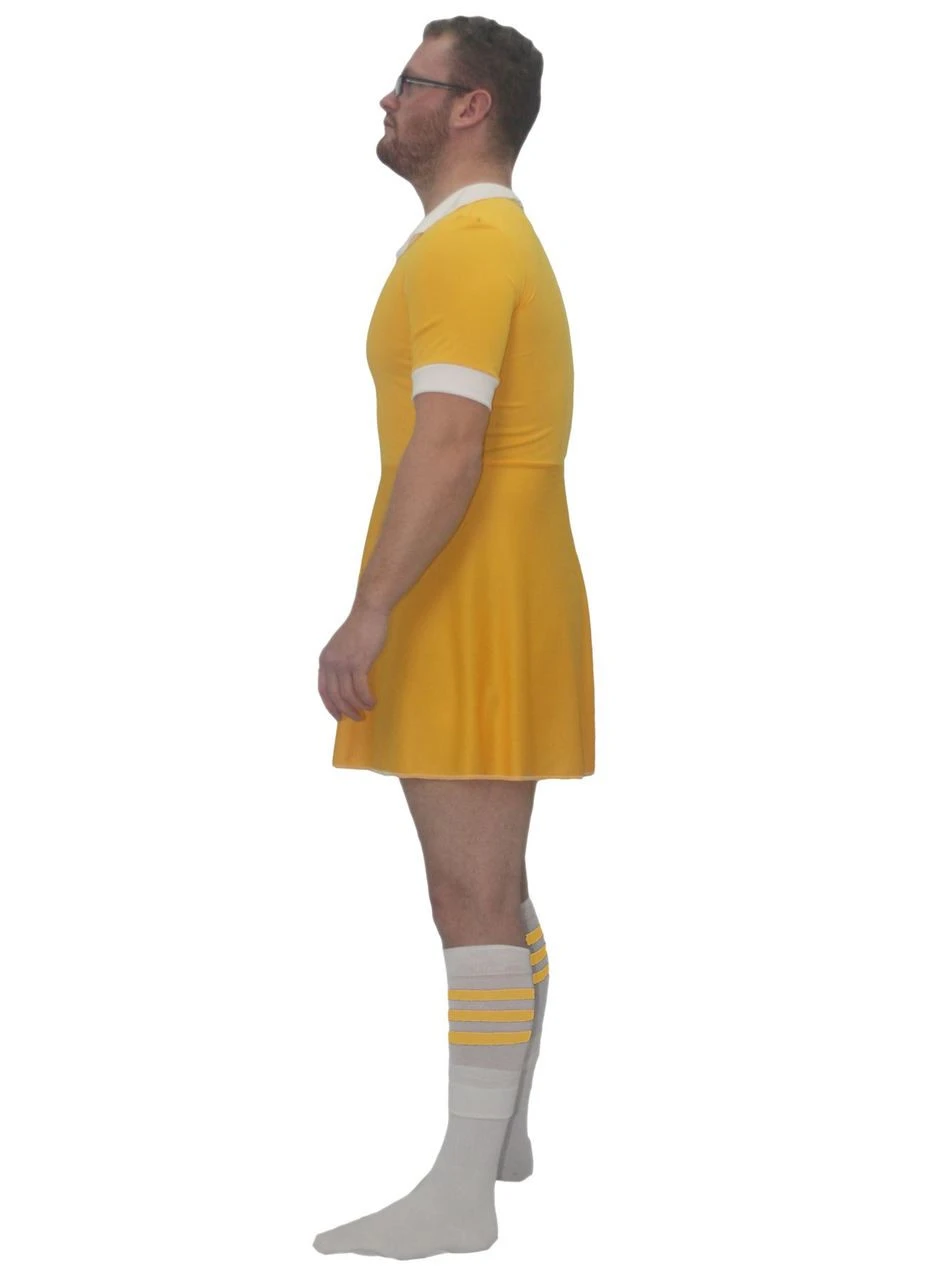 Mens Yellow Football Dress Costume Funny Soccer Fancy Dress World Cup UK 6 Mens Yellow Football Dress Costume Funny Soccer Fancy Dress World Cup UK - Image 6