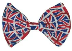 Great Britain Supporters GB Union Jack Union Flag King Charles Coronation Fancy Dress Giant Bow Tie
