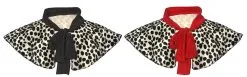 Childs Age 8-12 Years Cruella Dog Snatcher Shawl With Dalmation Print World Book Day Halloween Fancy Dress Accessory [2 Colours]
