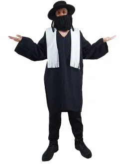 Adults Rabbi Preacher Religous Teacher Jewish Fancy Dress Costume [2 Sizes 4 Colours] -Halloween Shop 1dec7d87 443a 482e 8951 457e95c0826e 61283.1663925880