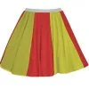 Womens Espania Spain Spanish National Flag Panel Skater Skirt Patriotic Supporters Fancy Dress