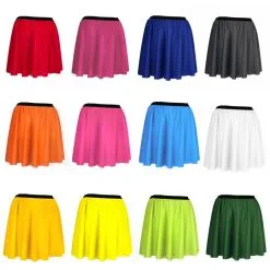 Ladies 15" Colourful Dance Skater Skirt Dance School Fancy Dress BB