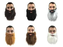 Fancy Dress Deluxe Pirate Gnome Dwarf 8" Beard Facial Hair 6 Colours