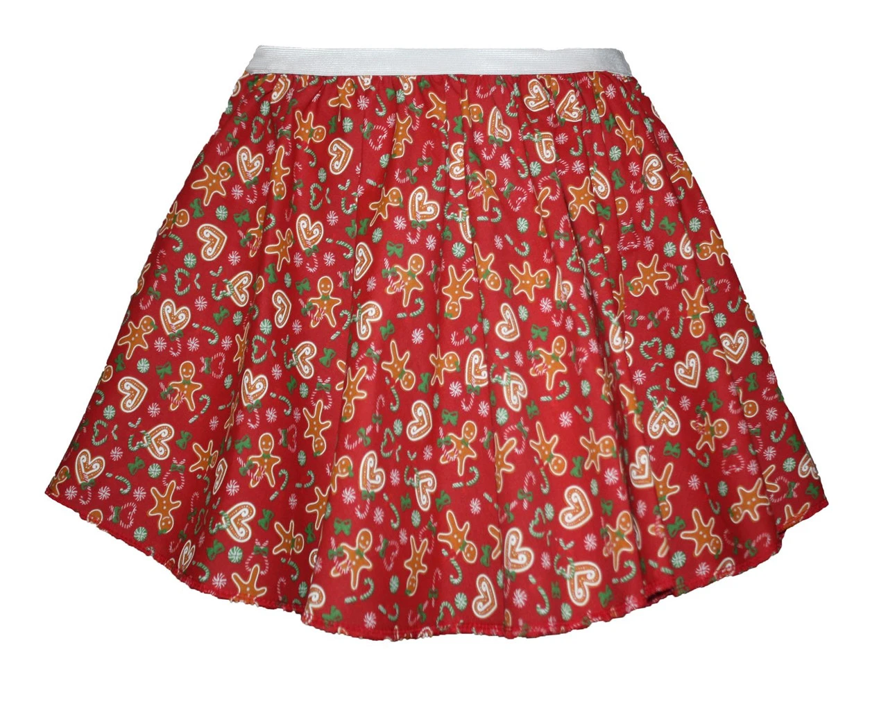Ladies 8-12 UK Festive 12" Ginger Bread Man Skater Skirt Xmas Fancy Dress 1 Ladies 8-12 UK Festive 12" Ginger Bread Man Skater Skirt Xmas Fancy Dress