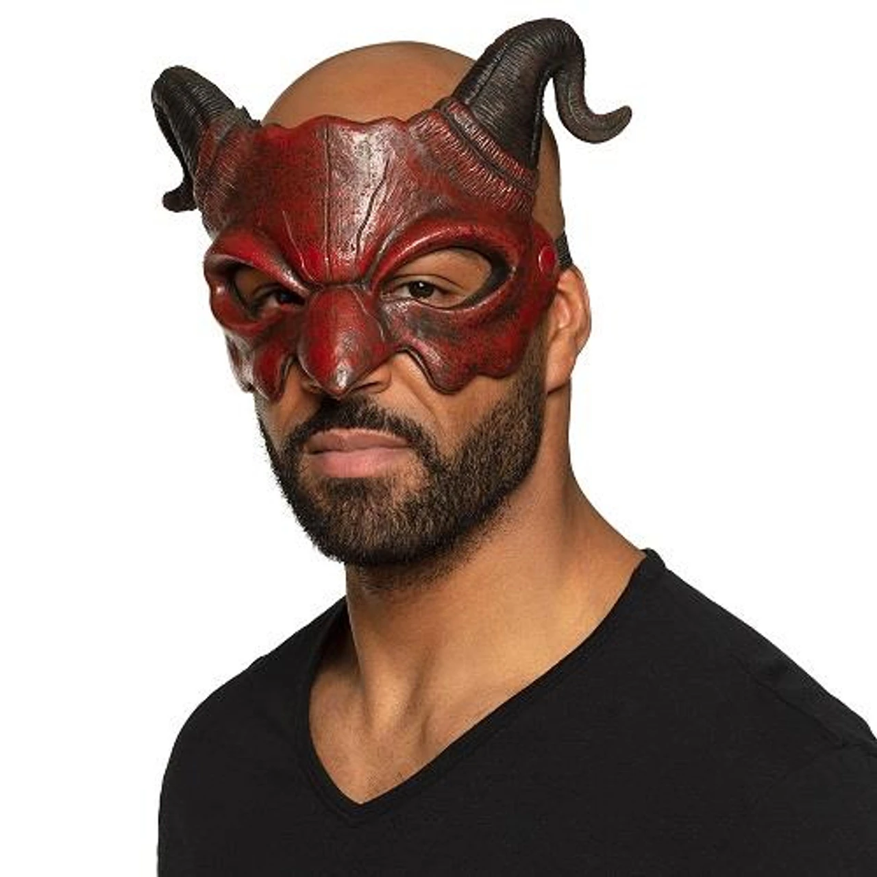 Halloween Devil Demon Satan Lucifer Half Face Mask 60" Cape Trident & Face Paint Fancy Dress 5 Halloween Devil Demon Satan Lucifer Half Face Mask 60" Cape Trident & Face Paint Fancy Dress - Image 5