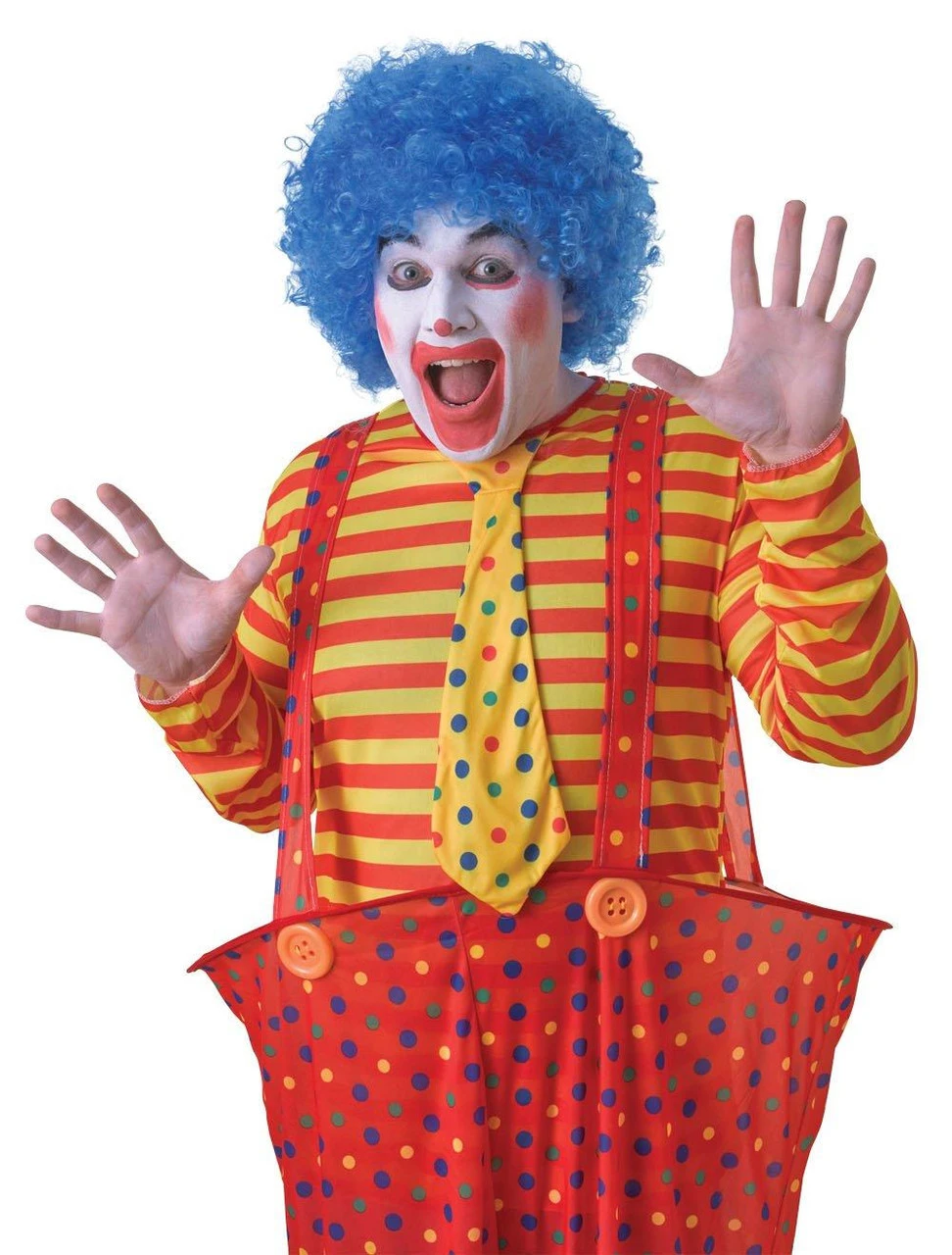 Blue Clown Pop Circus 1970s Afro Wig Fancy Dress & Cos Play 1 Blue Clown Pop Circus 1970s Afro Wig Fancy Dress & Cos Play