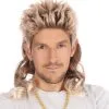 Adults 1980's Blonde & Ginger Two Tone Budget Mullet Fancy Dress Wig