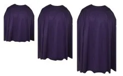 Adults Plum Purple Custom Made Super Hero Cape Fancy Dress Accessory
