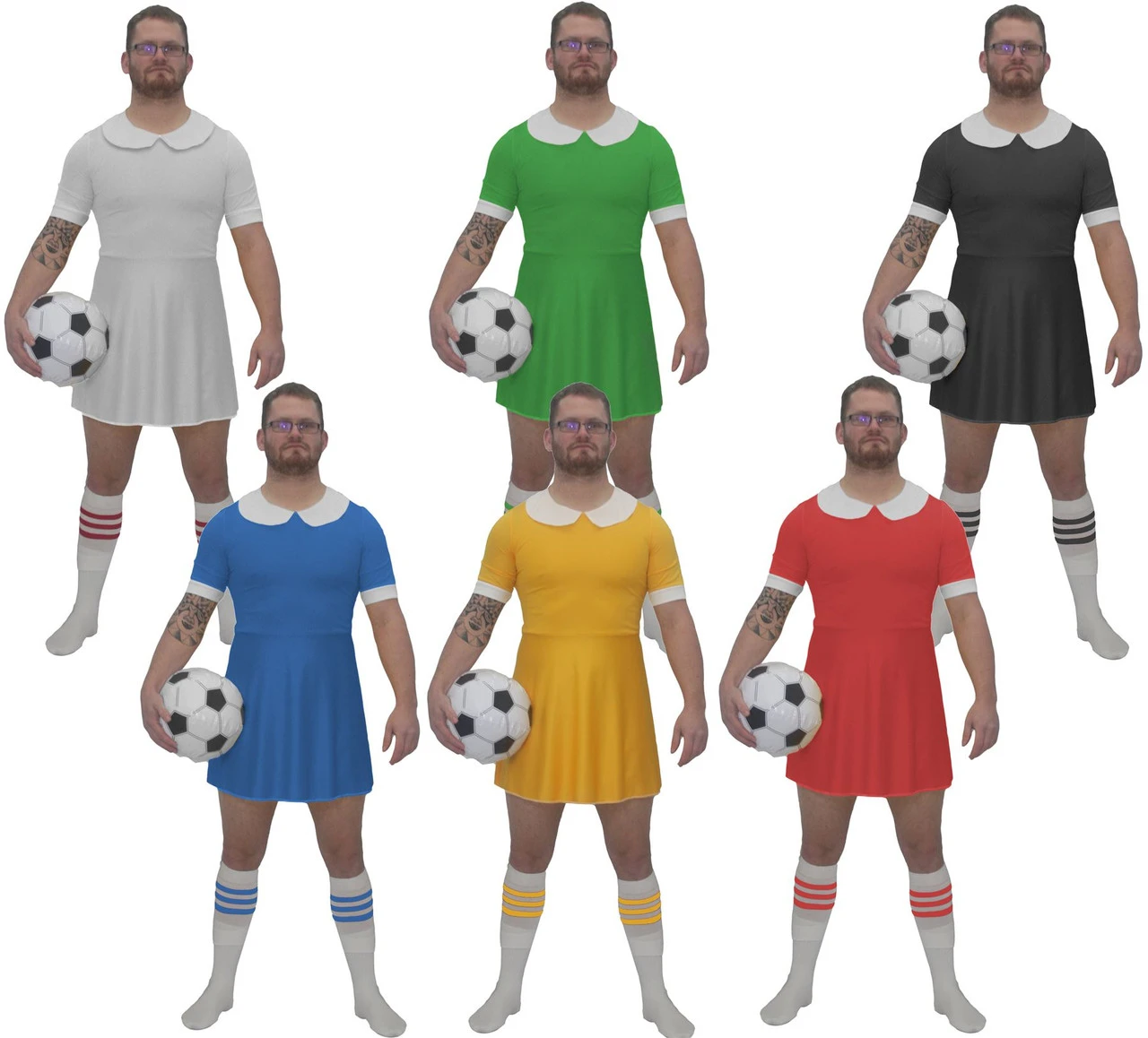 Mens Coloured World Cup Football Dress Costume Funny Soccer Fancy Dress UK 1 Mens Coloured World Cup Football Dress Costume Funny Soccer Fancy Dress UK