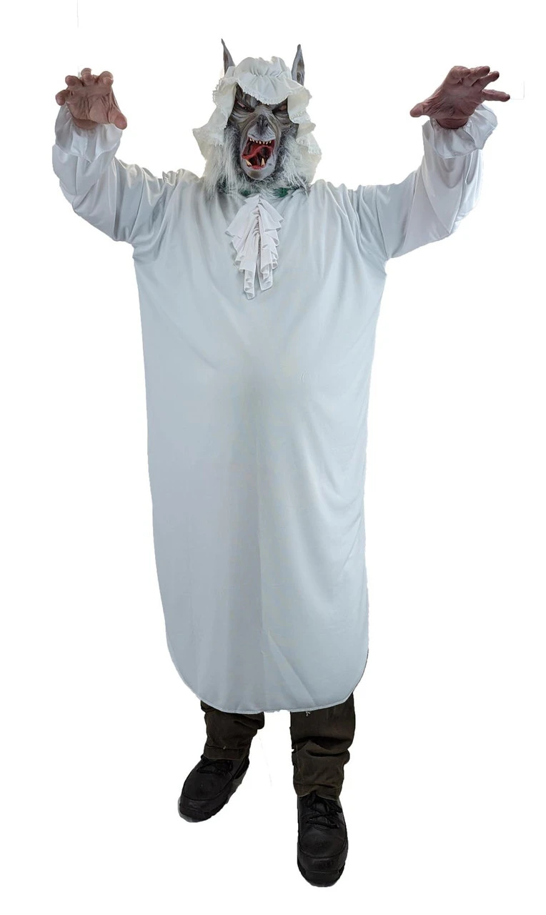 Adults Granny Wolf Red Riding Hood World Book Day Hallowen Fancy Dress Costume 1 Adults Granny Wolf Red Riding Hood World Book Day Hallowen Fancy Dress Costume