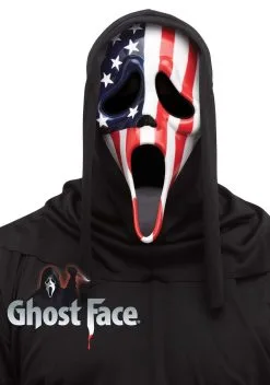 Official Ghost Face Patriotic USA Flag Scream Mask