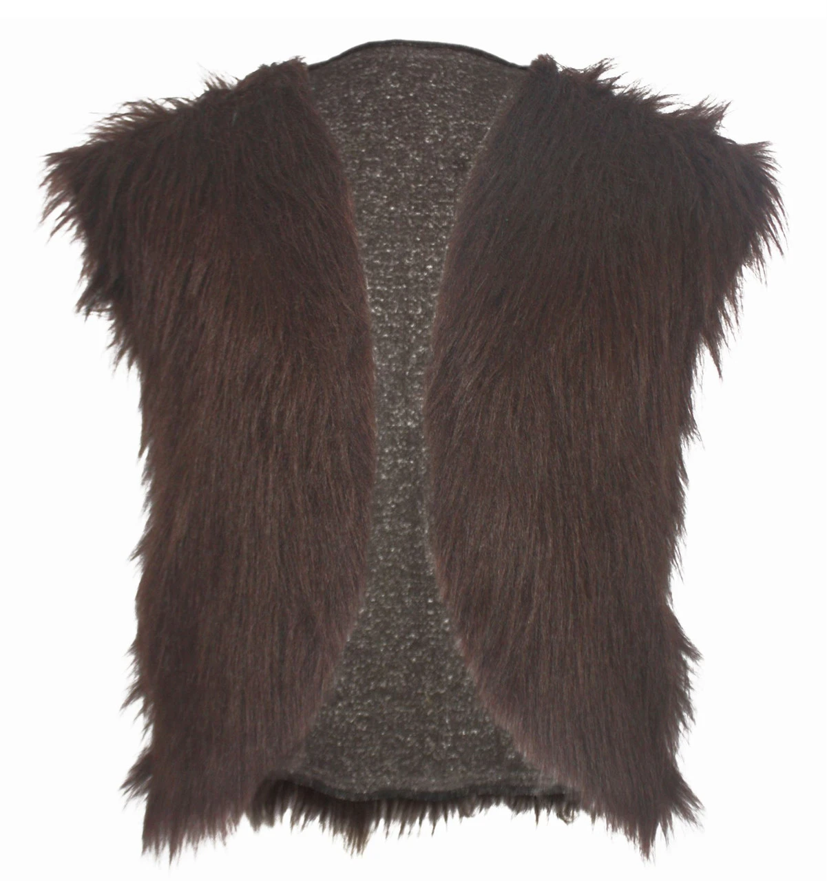 Adults Dark Brown Viking Faux Fur Waistcoat Mountain Man Fancy Dress 1 Adults Dark Brown Viking Faux Fur Waistcoat Mountain Man Fancy Dress