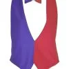 Childs France French National Flag Backless Waistcoat & Bowtie Fancy Dress [2 Sizes]