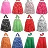 Adults 22" Polka Dot Spot Rockerbilly Rock N Roll Skirt & Neck Scarf 1950s Fancy Dress