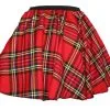 Ladies 15" Length Royal Stewart Tartan Skater Skirt Burns Night Hogmanay Fancy Dress
