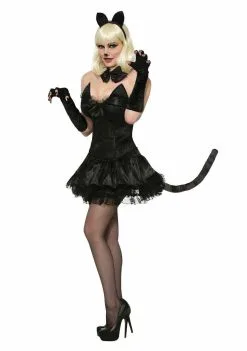 Black Cat Halloween Velveteen Long Elbow Length Gloves