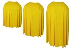 Adults Yellow Custom Made Super Hero Cape Fancy Dress Accessory