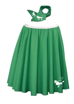 22" Length Poodle Skirt & Neck Tie 1950's Rock & Roll Fancy Dress [2 Sizes] -Halloween Shop 83bfc194 1423 4529 babe 13ff6f469215 18469.1681810227