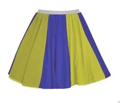 Womens Ukraine National Flag Panel Skater Skirt Patriotic Supporters Fancy Dress [2 Sizes]