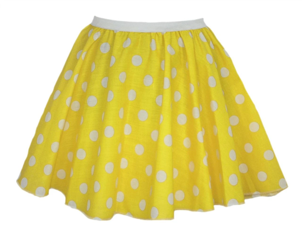 Ladies Yellow Polka Dot 15" Skater Skirt Rock & Roll Fancy Dress 1 Ladies Yellow Polka Dot 15" Skater Skirt Rock & Roll Fancy Dress