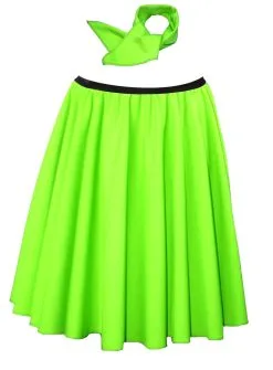 Adults 22" Length Neon Colours Rock & Roll Skirt & Neck Tie 1950's Fancy Dress -Halloween Shop 92e40e4a f1d4 4416 b1f2 bb06ef2329c3 27380.1681818004