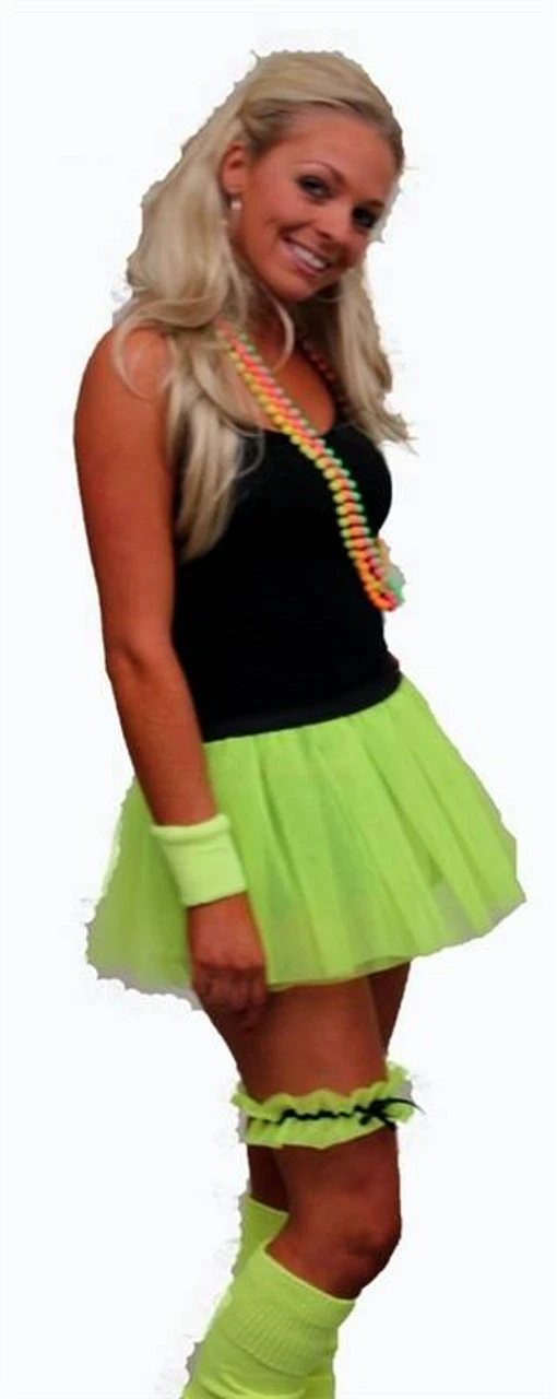 Womens Neon Coloured Pleated 4 Pcs Tutu Skirt Fancy Dress Sets 4 Womens Neon Coloured Pleated 4 Pcs Tutu Skirt Fancy Dress Sets - Image 4