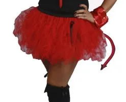 Bright Red 12 Inch Devil Girl Tutu Skirt Hand Made In The UK 8-14