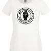 Ladies White Northern Soul Keep The Faith 1960's Raised Fist Music Genre T-Shirt