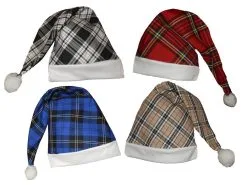 Childrens Tartan Childs Hat Robert Burns Story Telling Night Cap