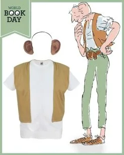 Adults BFG Waistcoat & Ears Big Friendly Giant Fancy Dress World Book Day -Halloween Shop api7n31de 13174.1648129034