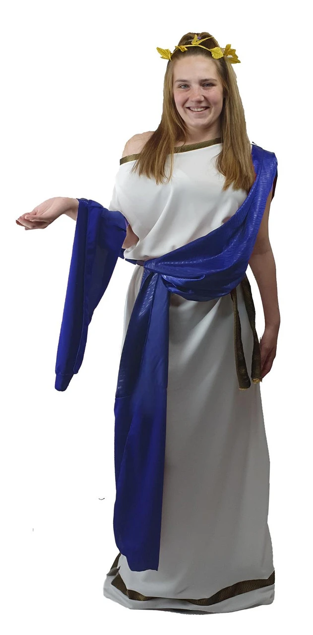 Ladies Greek Goddess Roman Senator Grecian Mythology Toga Robes Historical Fancy Dress Costume 4 Ladies Greek Goddess Roman Senator Grecian Mythology Toga Robes Historical Fancy Dress Costume - Image 4
