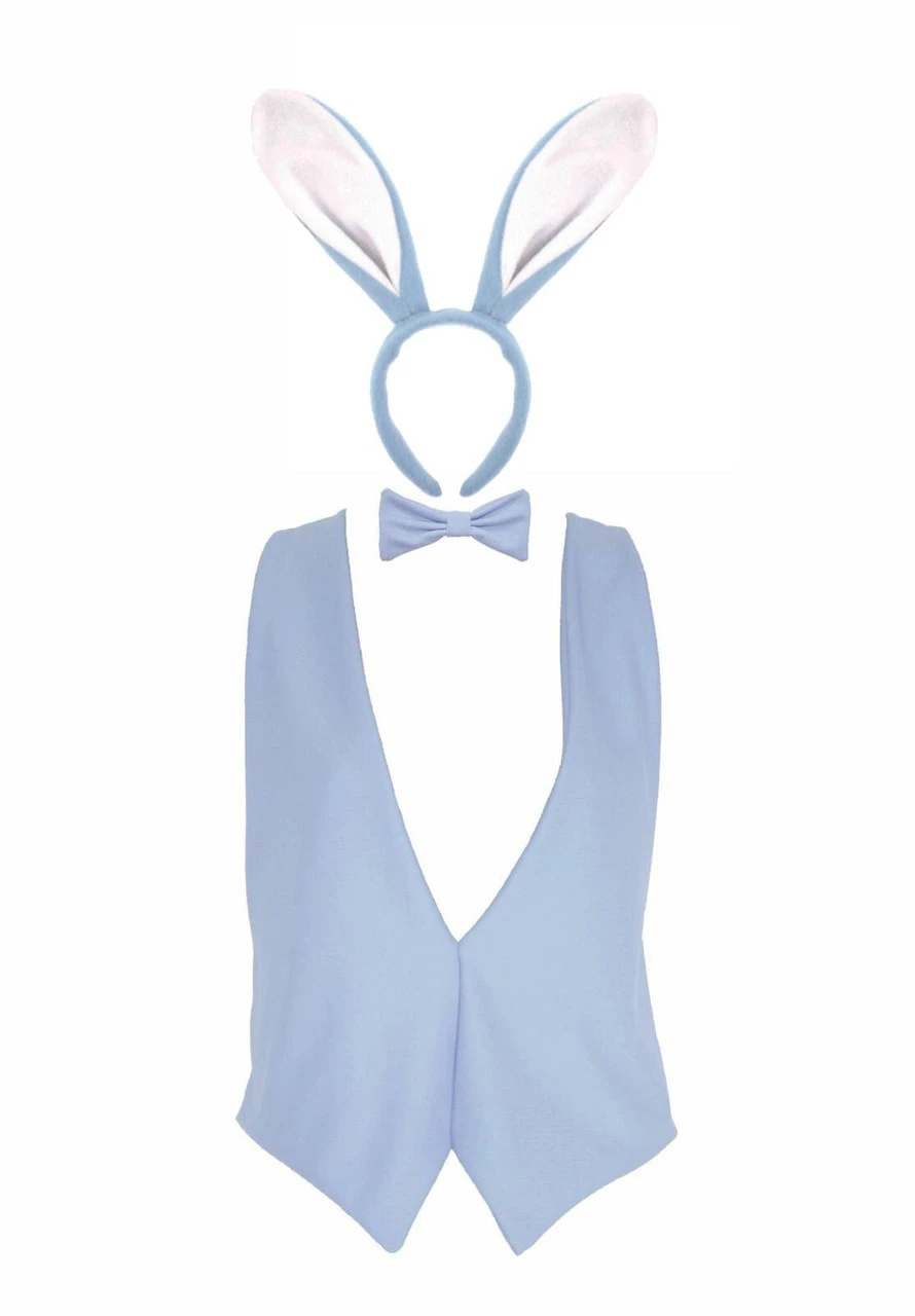 Adults Pastel Easter Bunny Sets Waistcoat Bowtie & Coloured Rabbit Ears 4 Adults Pastel Easter Bunny Sets Waistcoat Bowtie & Coloured Rabbit Ears - Image 4