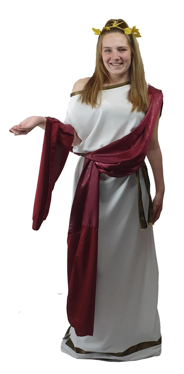 Ladies Greek Goddess Roman Senator Grecian Mythology Toga Robes Historical Fancy Dress Costume 6 Ladies Greek Goddess Roman Senator Grecian Mythology Toga Robes Historical Fancy Dress Costume - Image 6