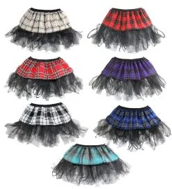 Burns Night Fancy Dress Tartan Tutu Skirt Scotland Themed 7 Colours [One Size]