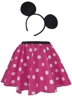 Adults 15" Mini Polka Dot Cartoon Mrs Mouse Skater Skirt & Ears Set Fancy Dress 13 Adults 15" Mini Polka Dot Cartoon Mrs Mouse Skater Skirt & Ears Set Fancy Dress -Halloween Shop apifnvujn 57310.1616175789