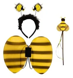 Childs Bumble Bee Waistcoat & 3 Piece Wing Sets Insect Nature Fancy Dress 10 Childs Bumble Bee Waistcoat & 3 Piece Wing Sets Insect Nature Fancy Dress -Halloween Shop apigyfhzs 71857.1645546581