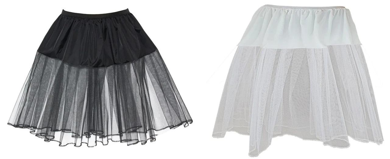 Childs 16" Black Or White Underskirt Petticoat Under Skirt Rock N Roll Fancy Dress 1 Childs 16" Black Or White Underskirt Petticoat Under Skirt Rock N Roll Fancy Dress