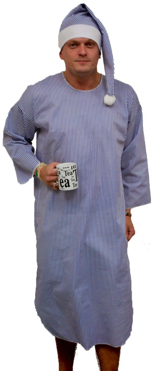 Adults Wee Willy Winky Night Gown & Hat Book Week Fancy Dress Outfit 3 Adults Wee Willy Winky Night Gown & Hat Book Week Fancy Dress Outfit - Image 3