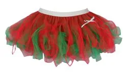 Ladies Flo Red & Emerald Green Christmas Cyber Tutu Skirt Elf Fancy Dress -Halloween Shop apikhhcki 09043.1647950974