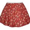Ladies 15" Festive Ginger Bread Man Skater Skirt Womans Xmas Fancy Dress
