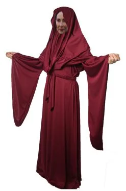 Ladies Deluxe Red Woman Lady Melisandre Robes Fancy Dress Cosplay Costume